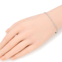 1pc 925 Sterling Silver 2mm Diamond-Cut Figaro Chain Bracelet, Tarnish Resistant White Gold Plated, Length Selections: 7 inch/7.5 inch/8 inch