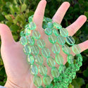50pcs Creative Club Faceted Flat Oval Crystal Beads, Peridot Green, 16x12mm/Large, Hole ID 1.1mm, CCO-16