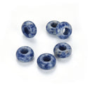 10pcs Natural Chinese Sodalite Gemstone Donut Rondelle Beads,14x8mm, Hole ID 5.6mm, GW-A10