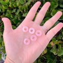 10pcs Natural Pink Rose Quartz Gemstone Donut Rondelle Beads,14x8mm, Hole ID 5.6mm, GW-A1