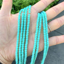 Natural Amazonite Green Quartz Gemstone Faceted Rondelle Beads, 4x2mm/Small, Hole ID 0.9mm, 14 Inch/1 Strand, GH1R-13