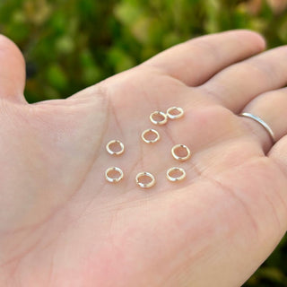 10pcs Real 1/20 14K Gold Filled Split Jump Rings, Size Selections: 5.2mm/6.2mm