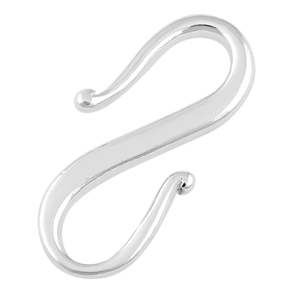 5pcs 925 Sterling Silver S Hooks Clasps, Size Selections: 12mm/15mm