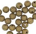 100pcs Stardust Round Beads, Antique Bronze Plated Brass, Tarnish Resistant, Size Selections: 6mm/8mm/10mm