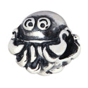 Cute Real Solid Sterling Silver Octopus Charm Bead, Compatible with Pandora All Other Charm...