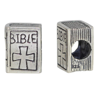 Real 925 Sterling Silver Sacred Bible Religious Bead Charm