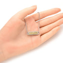 1pc Natural Druzy Crystal Pendant Necklace, Gold Bar Gemstone Pendant, 18 inch Stainless Steel Surgical Chain, GGP23-1