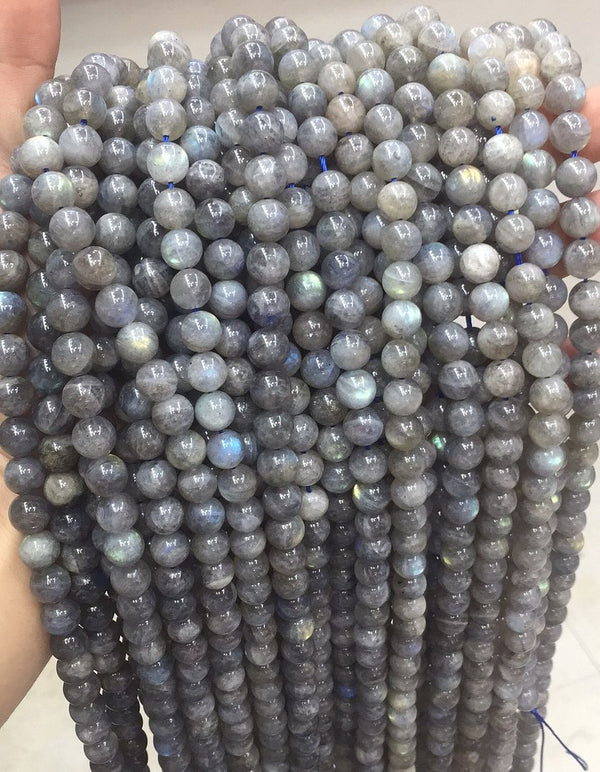 Natural Blue Flash Labradorite Gemstone Round Beads, 15 Inch/1 Strand, Size Selections: 4mm/6mm/8mm/10mm