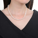Natural Grade AAA Round White Cultured Freshwater Pearl Necklace, 6-7mm Pearl Strand, Length Selections: 16 inch/18 Inch