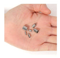 100pcs 304 Stainless Steel Tube Cord End Caps, Glue In Endcap Barrel, Hole ID Selections: 1.5mm/2mm/2.5mm/3mm/3.5mm/4mm