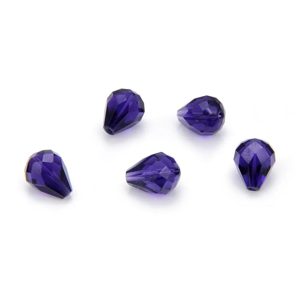 24pcs Adabele Austrian Faceted Teardrop Crystal Beads #5500, Purple Velvet, 10mm x 8mm, Hole ID 1.1mm, SST-1027