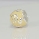1pc 925 Sterling Silver Scorpio Zodiac Sign Bead Charm Yellow Enamel, Compatible with Pandora All Other Charm Bracelets, EC56