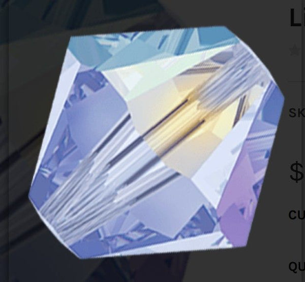 50pcs Adabele Austrian Faceted Bicone Crystal Beads with AB Coating, 8mm, Hole ID 1mm, | U Pick Color