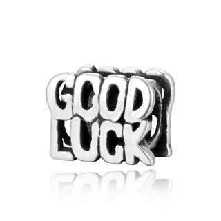 Solid 925 Sterling Silver Good Luck Charm Lucky Bead