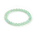 1 Strand Stretch Natural Green Aventurine Beaded Gemstone Bracelet, 6mm Beads, Length Selections: 7 inch/7.5 inch/8 inch