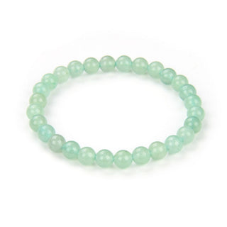 1 Strand Stretch Natural Green Aventurine Beaded Gemstone Bracelet, 6mm Beads, Length Selections: 7 inch/7.5 inch/8 inch