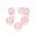 10pcs Natural Pink Rose Quartz Gemstone Donut Rondelle Beads,14x8mm, Hole ID 5.6mm, GW-A1