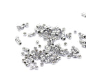 SS28-3 (50pc)50pcs 925 Sterling Silver Small Tiny Round Crimp Beads, Tarnish Resistant Rhodium Plated, 2mm, Hole ID 1.1mm, SS28-1