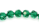 50pcs Adabele Austrian Faceted Round Crystal Beads #5000, Emerald Green, Size Selections: 4mm/6mm/8mm/10mm