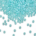 25g Miyuki Rocaille 8/0 Round Seed Beads Opaque Aqua Green Alabaster RR-536