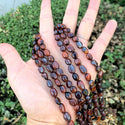 Natural Red Tiger Eye Gemstone Oval Tumbled Pebble Beads, Irregular, 6mm to 8mm, Hole ID 1mm, 15 Inch/1 Strand, GZ11-59