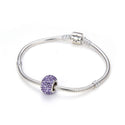 1pc 925 Sterling Silver June Birthstone Bead Charm, 12.5x7.5mm, Hole ID 4.8mm, Fit Pandora All Other Bracelets, EC684-6
