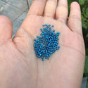 25g Miyuki Rocaille 11/0 Round Seed Beads Silver-lined Capri Blue RR-25