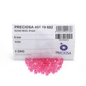 25pcs Preciosa Faceted Round Crystal Beads, Rose (Pink), 6mm, Hole ID 1mm, Pre-2R637