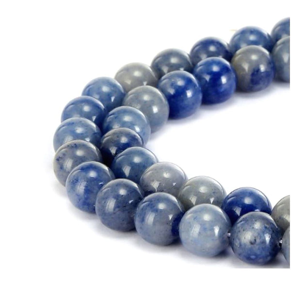 Natural Blue Aventurine Gemstone Round Beads, 1 Strand/15 Inch, Size Selections: 4mm/6mm/8mm/10mm