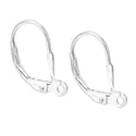 10pcs 925 Sterling Silver Leverback Earring Hooks, Open Ring, 17mm, SS54-1