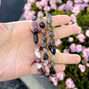 1 Strand Stretch Natural Multi-color Tourmaline Free Form Gemstone Bracelet, 7-10mm Beads, Length Selections: 7 inch/7.5 inch