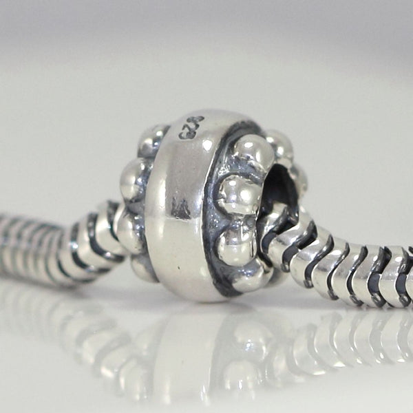 1pc Solid 925 Sterling Silver Bravery Energy Bead Charm, Compatible with Pandora All Other Charm Bracelet, EC140