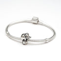 1pc Real Solid Sterling Silver Charm Aerobic Elephant Bead, Compatible with Pandora All Other Charm Bracelets, EC251