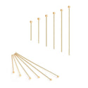 50pcs Tarnish Resistant Ball Head Pins, 18K Yellow Gold Plated Brass, 0.8mm/20 Gauge, Length Selections: 22/26/30/35/40/50mm
