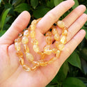 1 Strand Stretch Natural Yellow Citrine Free Form Gemstone Bracelet, 7-10mm Beads, Length Selections: 7 inch/7.5 inch