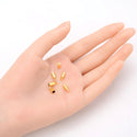 50pcs Tarnish Resistant Glue In Cord End Caps, 18K Yellow Gold Plated Brass, Hole ID Selections: 1mm/1.5mm/2mm/2.5mm/3mm