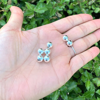 100pcs Seamless Smooth Round Beads, Sterling Silver Plated Brass, Size Selection: 6mm/8mm/10mm