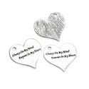20pcs Always On My Mind Heart Charms, 25mm Large One Sided Heart Drop Pendants, Antique Silver, MC-D30
