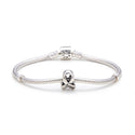 1pc Real 925 Sterling Silver Hope Ribbon Bead Charm, Compatible with Pandora All Other Charm Bracelet, EC7-B2