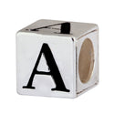 Solid Sterling Silver Alphabet Letter A Name Initial Bead, Compatible with Pandora all Other...