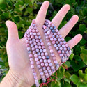 Natural Pink Rhodonite Jade Gemstone Faceted Round Beads, 6mm, Hole ID 0.9mm, 2 Strands/28 Inch Total, GH-E28