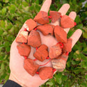 Natural Raw Red Jasper Gemstone Beads, Large Drilled Rough Nugget Stone,15 Inch GA-C6