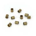 500pcs Small Tiny Crimp Tubes, Antique Bronze Plated Brass, Size Selections: 2x2mm, 3x2mm, 3x3mm