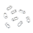 10pcs 925 Sterling Silver Split Hidden Loop Bails, Tarnish Resistant Rhodium Plated, Pendant Connectors, 7.6x3.8mm, Small Tiny, SS231-3