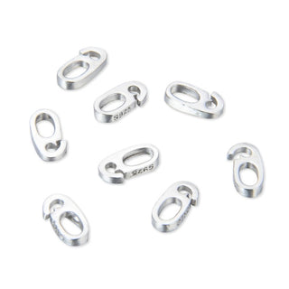 10pcs 925 Sterling Silver Split Hidden Loop Bails, Tarnish Resistant Rhodium Plated, Pendant Connectors, 7.6x3.8mm, Small Tiny, SS231-3