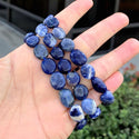 1 Strand Stretch Natural Blue Sodalite Free Form Gemstone Bracelet, 7-10mm Beads, Length Selections: 7 inch/7.5 inch