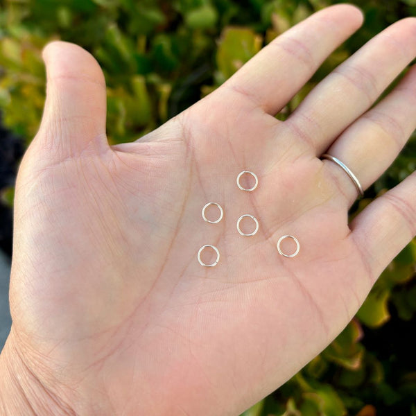 20pcs Real 1/20 14K Gold Filled Open Jump Rings, 0.64mm/22 Gauge, Size Selections: 4mm/6mm