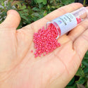 30g Miyuki Delica 11/0 Seed Beads, Opaque Matte Rainbow Orange Red DB874