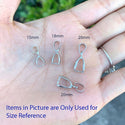 50pcs Pendant Clasp Pinch Bail Clip, 18K White Gold Plated Brass, Size Selections: 15mm/18mm/20mm