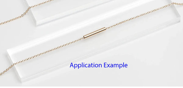 10pcs 925 Sterling Silver Large Hole Square Tubes, 7mm, Hole ID 2mm, SS373